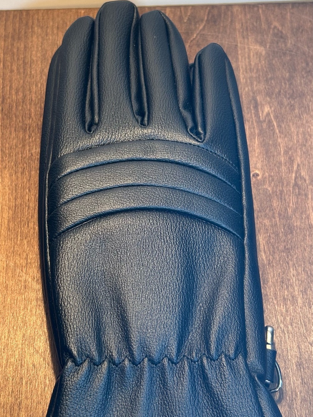Vintage Black Vinyl Men's Gloves - Size M